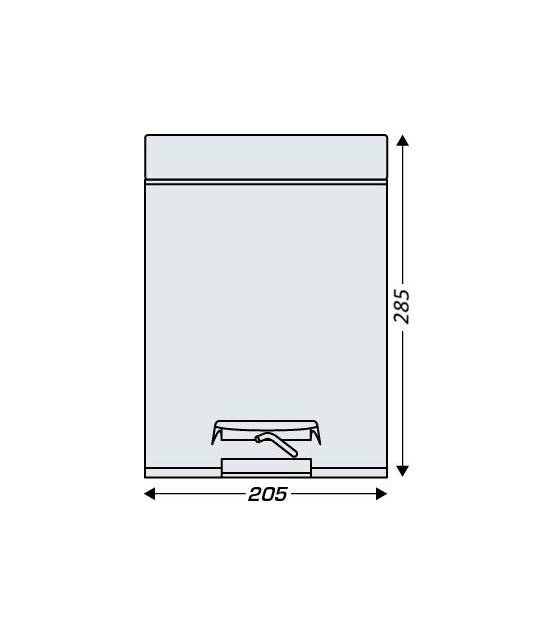 Papelera de baño con pedal 5 L Inox brillo Papeleras con Pedal  JV899436