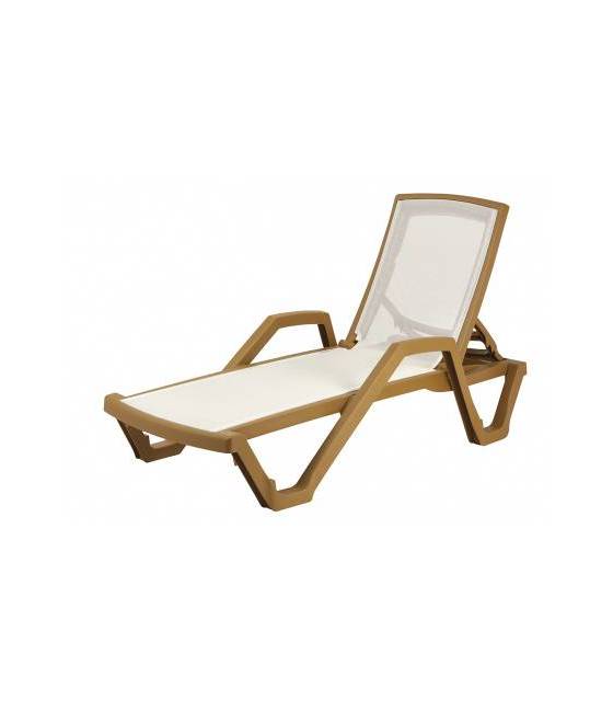 Tumbona Piscina con brazos Beige Tumbonas Muebles Romero RM-T.P.BR