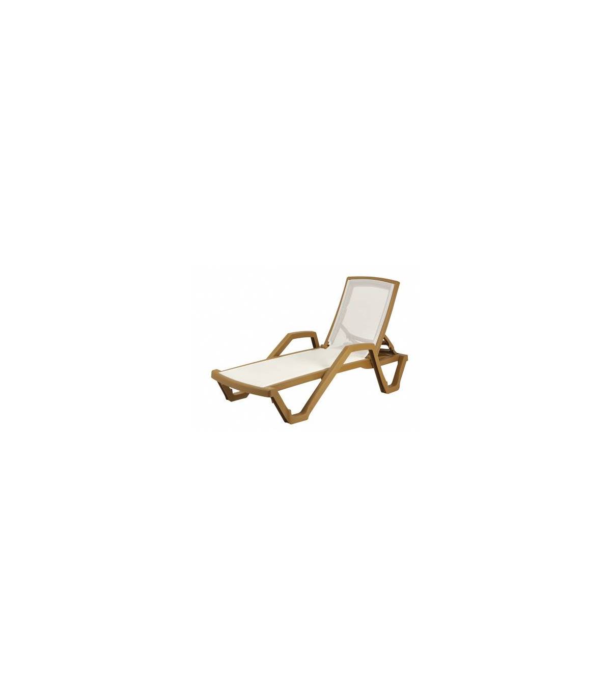 Tumbona Piscina con brazos Beige Tumbonas Muebles Romero RM-T.P.BR