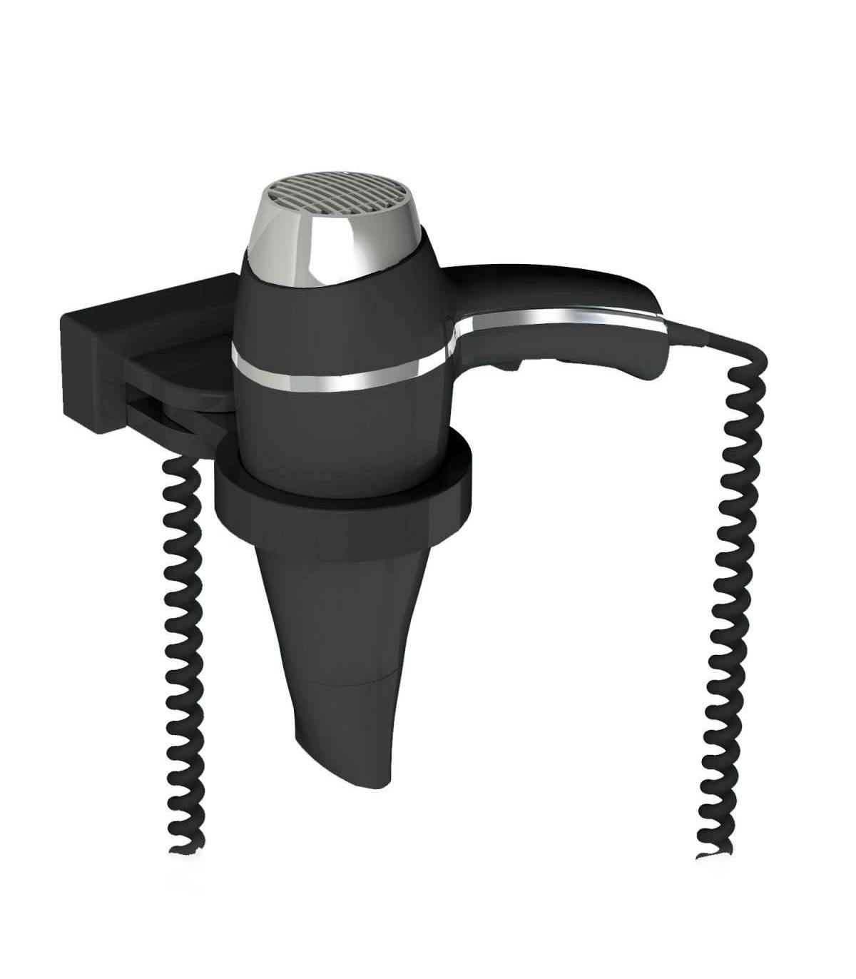 Secador de Pelo hotel con soporte Negro Alteo Secadores Pelo Hotel JVD JV8221626