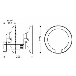 Espejo aumento con luz Brazo Plano Cosmos Espejos de Aumento JVD JV8661132