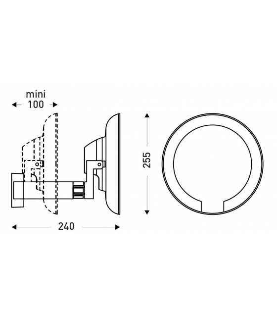Espejo aumento con luz Brazo Plano Cosmos Espejos de Aumento JVD JV8661132