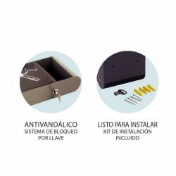 Cenicero Pared Slim Acero Ceniceros JVD JV8991452