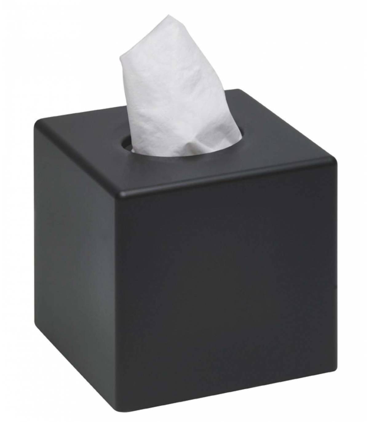 Dispensador Pañuelos cuadrado Negro mate Dispensadores Tissue JVD JV8991312