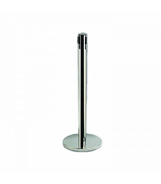 Poste separador acero Inox cinta negra 3 m. Organizadores de Filas  LY13005020