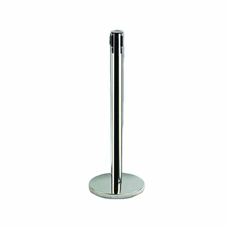 Poste separador acero Inox cinta negra 3 m. Organizadores de Filas  LY13005020