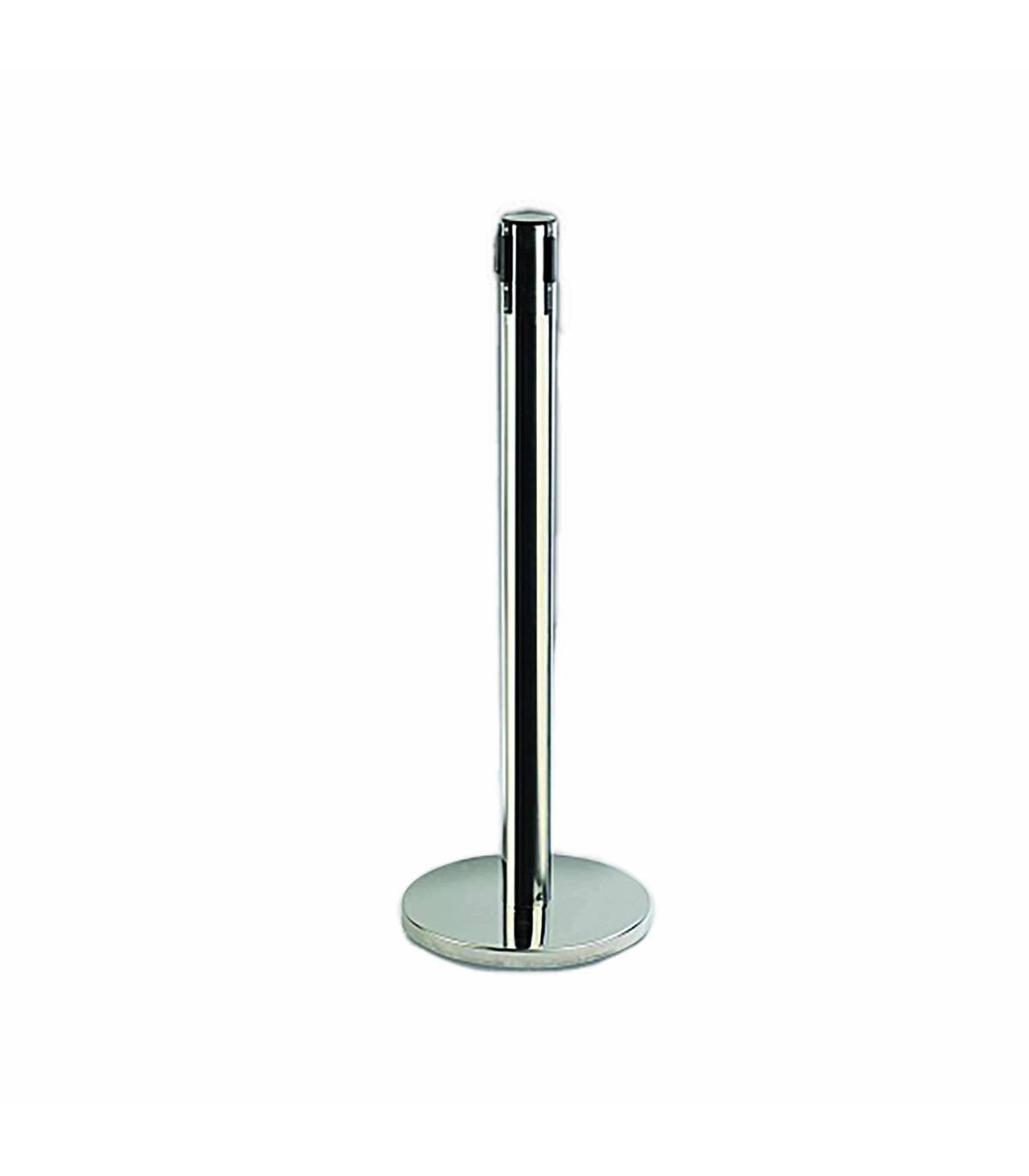 Poste separador acero Inox cinta negra 3 m. Organizadores de Filas  LY13005020