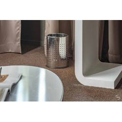 Papelera oficina inox brillo perforada Papeleras Habitación  JV899545