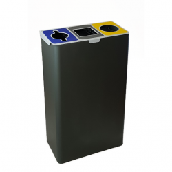 Papelera de reciclaje rectangular 3 x 35L Papeleras Clasificación  LY13003040