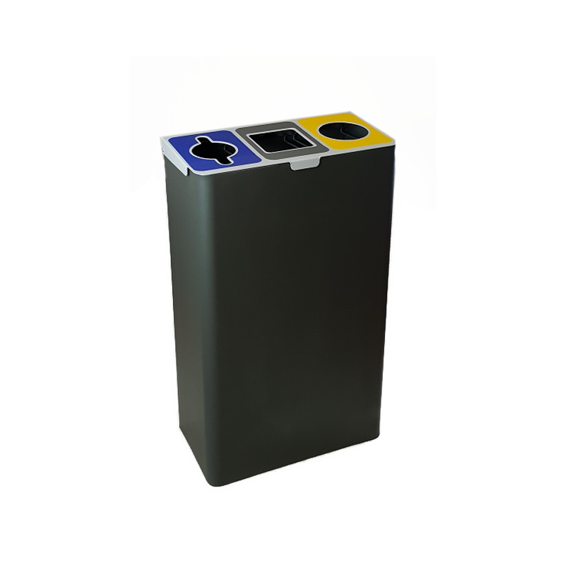 Papelera de reciclaje rectangular 3 x 35L Papeleras Clasificación  LY13003040