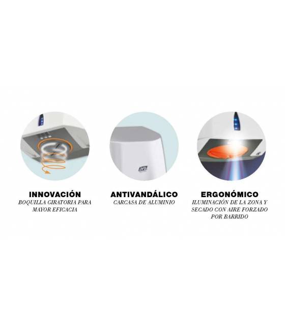 Secamanos Alta Velocidad Negro Mate JVD CoptAir Secamanos Aire Forzado JVD JV8111377
