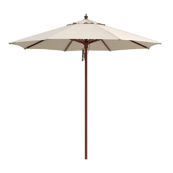 Sombrilla Madera Plus Redonda Ø2m Poliéster Parasoles Redondos CONVA CO841P30
