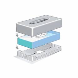 Dispensador Pañuelos tissue blanco Dispensadores Tissue JVD JV8991306