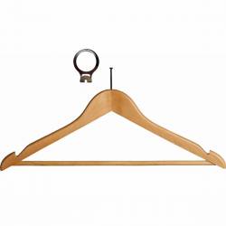 Percha madera con anilla antirrobo Metal 100 uds. Perchas Armario  PC903068-GSA