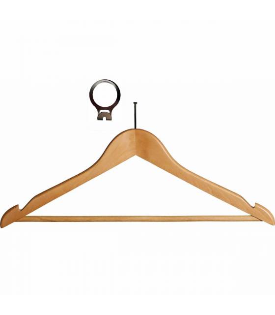 Percha madera con anilla antirrobo Metal 100 uds. Perchas Armario  PC903068-GSA