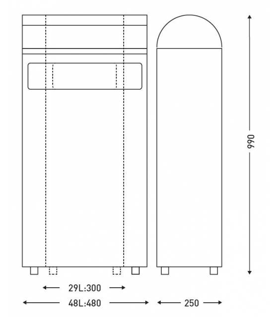 Papelera 50L con Cenicero Acero Galvanizado Papeleras Exterior  JV8991082