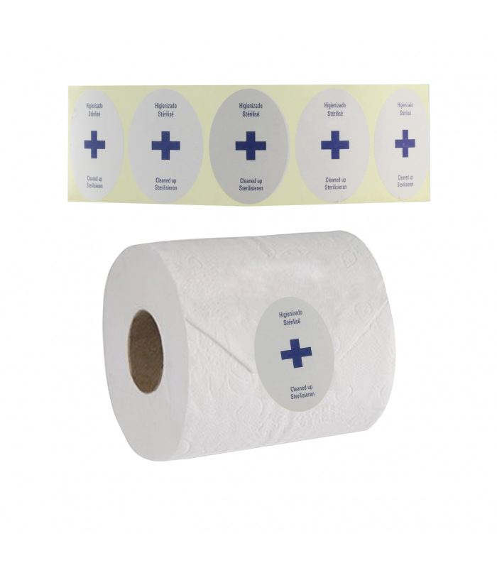 Pegatina Precinto Papel higiénico 1500 unds. Bolsas y Precintos  GY-PCPHDC