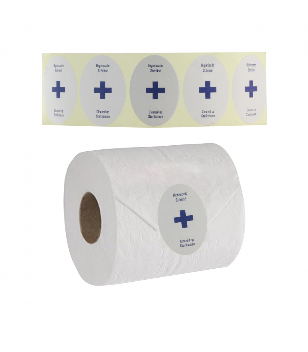 Pegatina Precinto Papel higiénico 1500 unds. Bolsas y Precintos  GY-PCPHDC