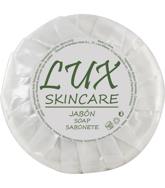 Pastilla Jabón 15gr Redondo Plisé Lux 1000 uds Gel y Jabón Geyushi GY-JB0015