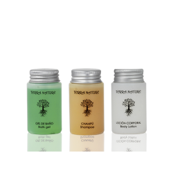 Champú Hotel 30 ml. Terra Nature 400 unds. Champú Geyushi GY-BCHTN