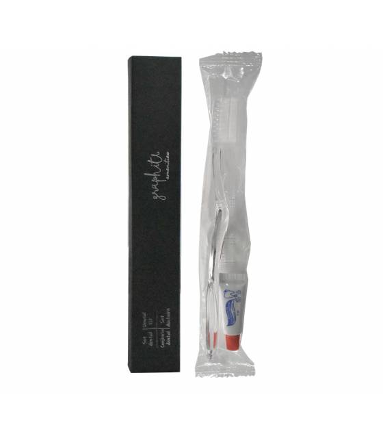 Kit Dental Hotel Serie Grafito 500 uds Amenities Geyushi GY-CDENTGRF