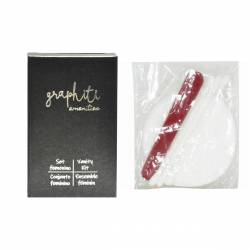 Vanity Kit Femenino Serie Grafito 1000uds Amenities Geyushi GY-SDEGRF