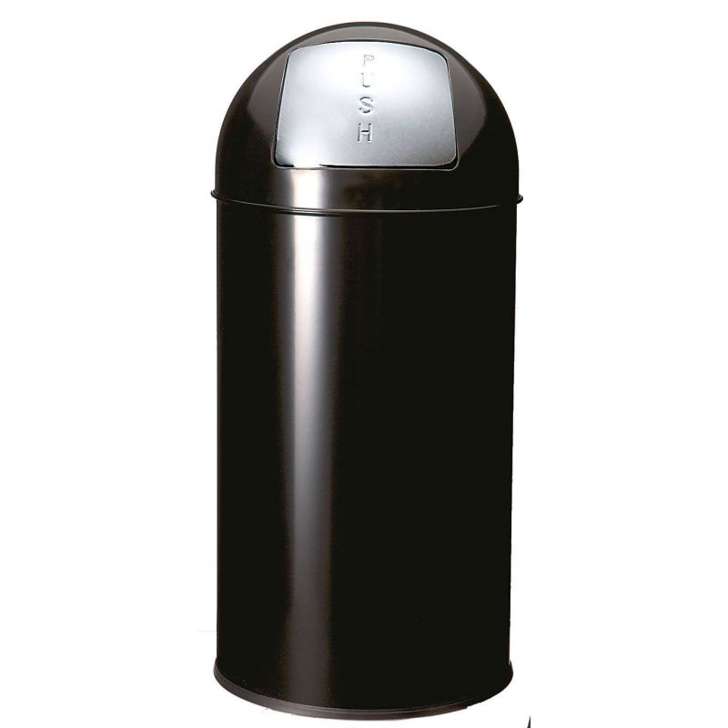 Papelera Push Negra 40L. Papeleras  JV899538