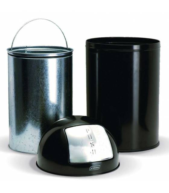 Papelera Push Inox 40L Papeleras JVD JV899539
