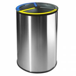 Papelera Clasificación Inox 150L con aros Papeleras Clasificación  LY13003000