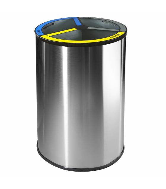 Papelera Clasificación Inox 150L con aros Papeleras Clasificación  LY13003000