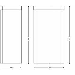 Papelera Mural Acero Inox 60L Papeleras JVD JV8992114
