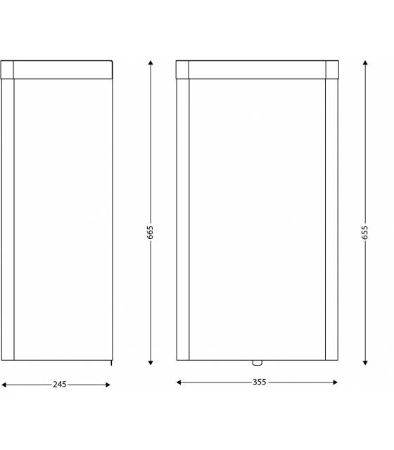 Papelera Mural Acero Inox 60L Papeleras JVD JV8992114