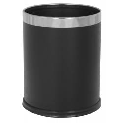 Papelera Escritorio Polipiel Negro 10L Papeleras Habitación  JV8991087