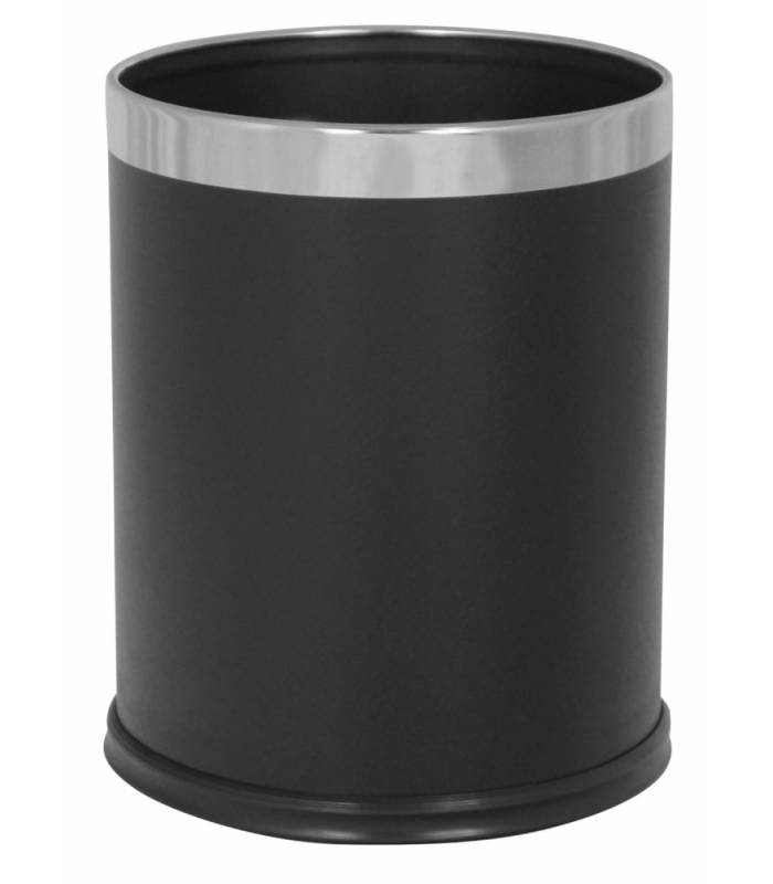 Papelera Escritorio Polipiel Negro 10L Papeleras Habitación  JV8991087