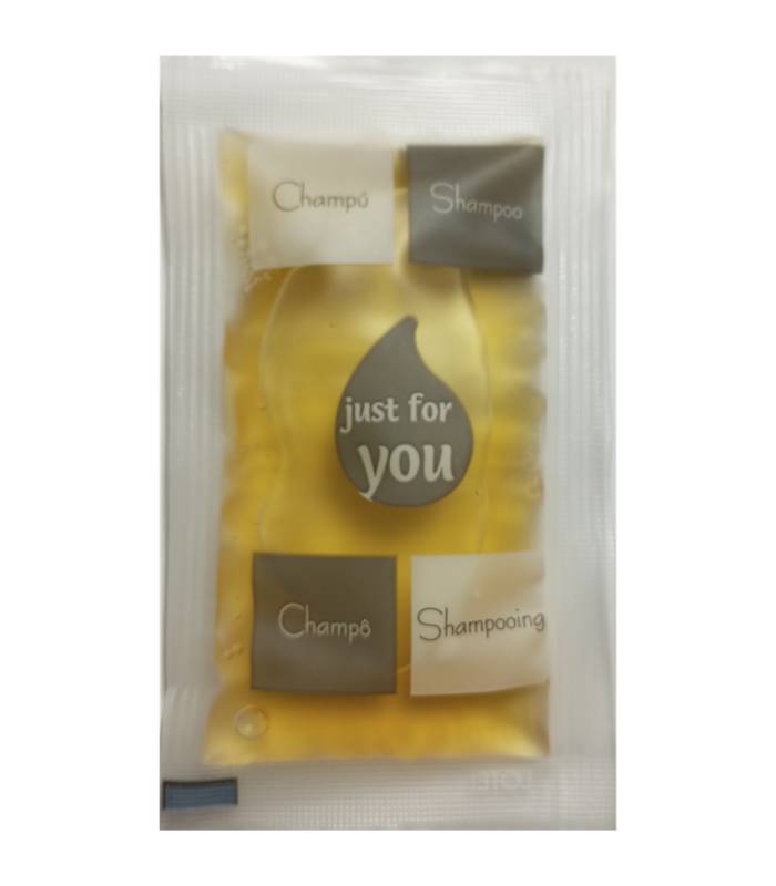 Champú en Sobre 15ml Just For you 1000 uds Champú Geyushi GY-SCH15