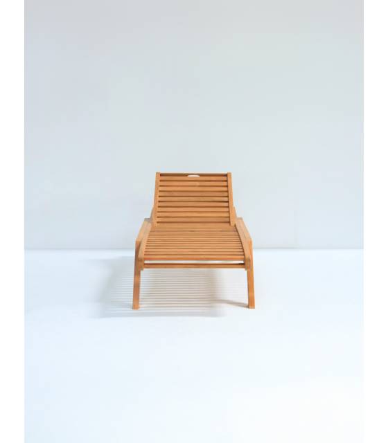 Tumbona reclinable madera teca tejido náutico Tumbonas CONVA CTK-T60NC