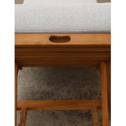 Tumbona reclinable madera teca tejido náutico Tumbonas CONVA CTK-T60NC