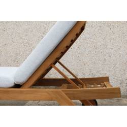 Tumbona reclinable madera teca tejido náutico Tumbonas CONVA CTK-T60NC