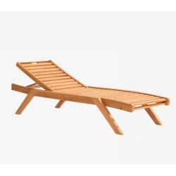 Tumbona reclinable madera teca tejido náutico Tumbonas CONVA CTK-T60NC
