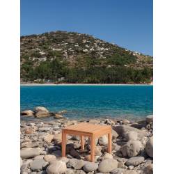 Mesa Baja Cuadrada Madera Teca 45cm Tumbonas CONVA CTK-M45
