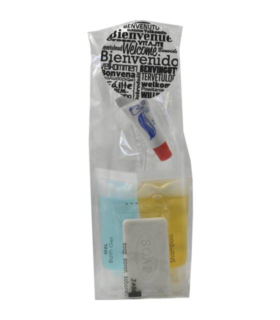 Set Amenities Embolsado Transparente 50 uds Set Aseo Personal Geyushi GY-BFTJSD