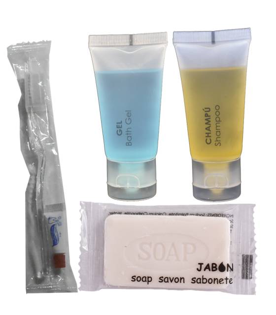 Set Amenities Embolsado Transparente 50 uds Set Aseo Personal Geyushi GY-BFTJSD