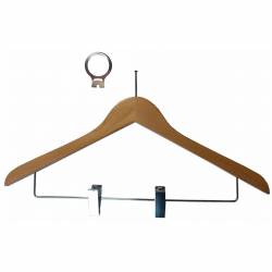 Percha madera con pinzas y anilla antirrobo 20 uds Perchas Armario  PC903368-GSA