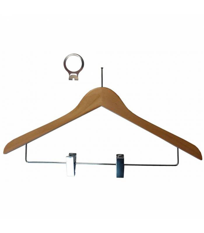Percha madera con pinzas y anilla antirrobo 20 uds Perchas Armario  PC903368-GSA