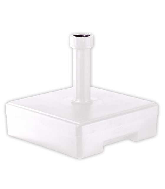 Base Sombrilla Cemento y Resina Blanca con ruedas 40kg Bases de Parasoles CONVA COHSB40