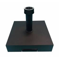 Base Sombrilla Cemento y Resina Negra con ruedas 40kg Bases de Parasoles CONVA COHSN40