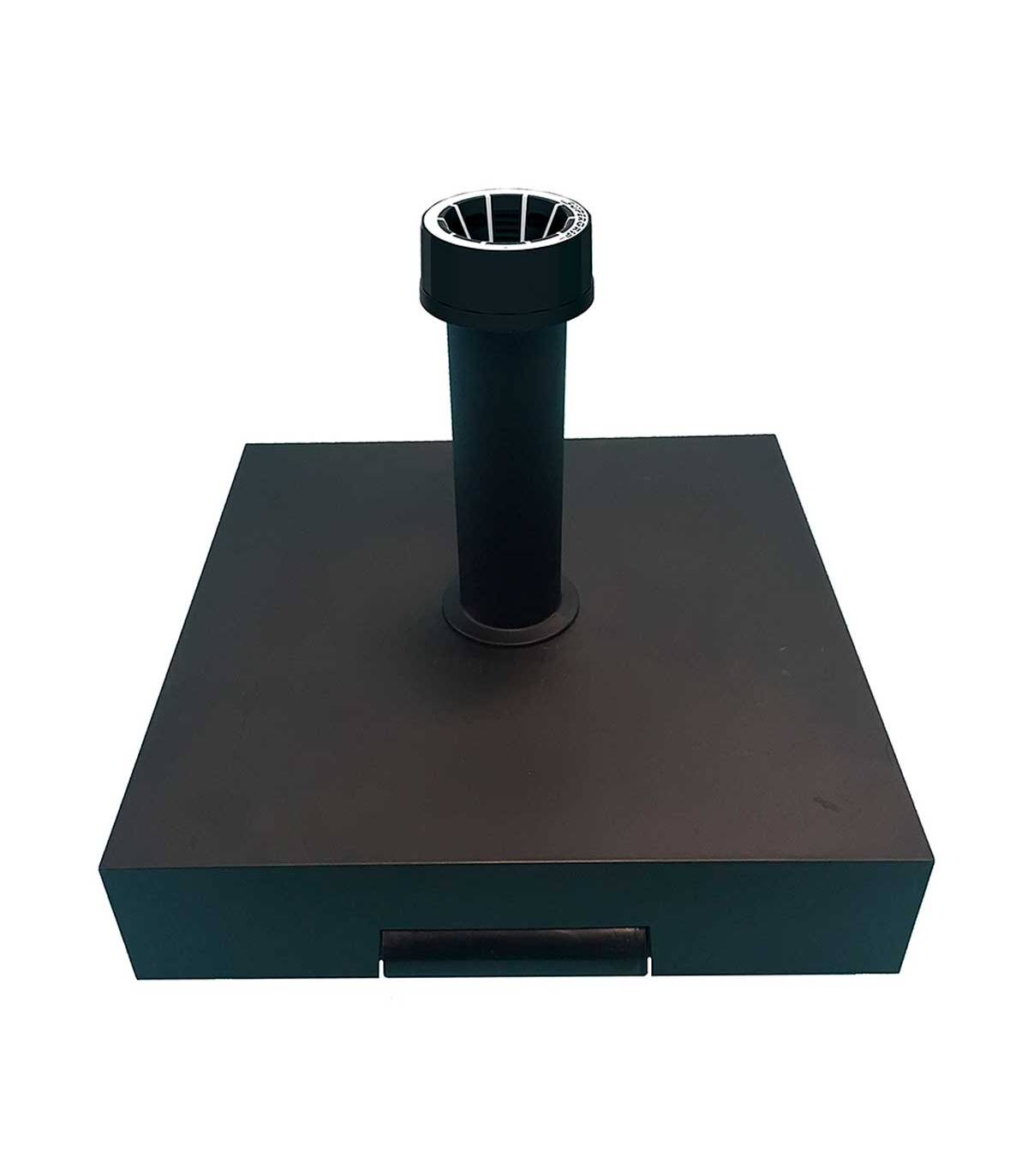 Base Sombrilla Cemento y Resina Negra con ruedas 40kg Bases de Parasoles CONVA COHSN40