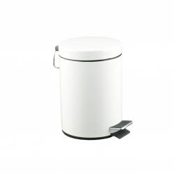 Papelera de baño Blanco 3 litros Papeleras con Pedal  JV899432