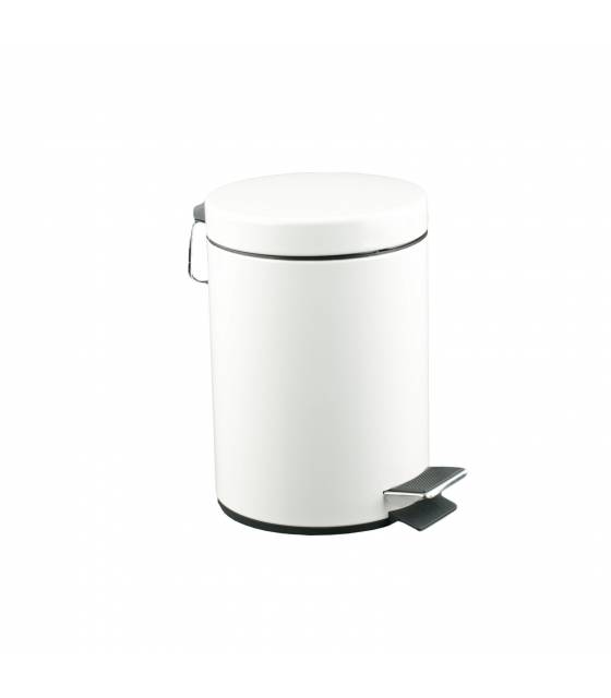 Papelera de baño Blanco 3 litros Papeleras con Pedal  JV899432