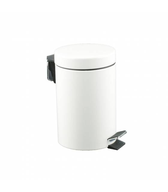 Papelera de baño 5 litros Blanco Papeleras con Pedal  JV899433